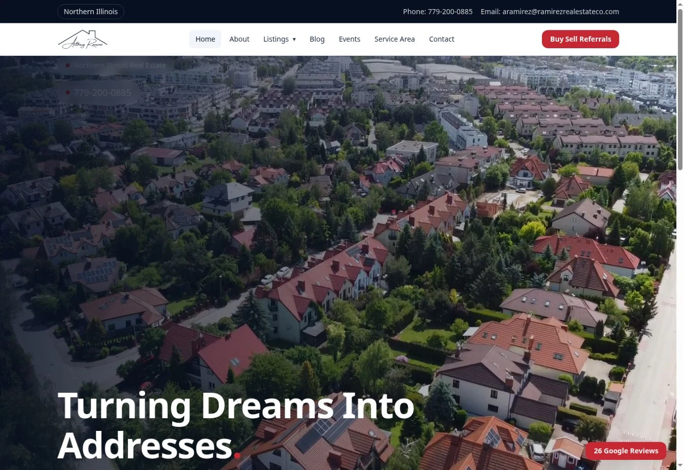 Anthony Ramirez real estate website preview